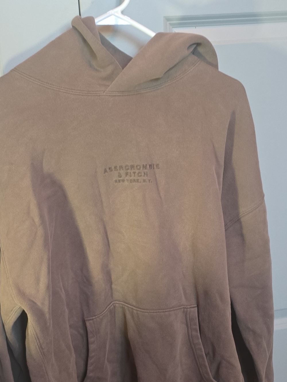 Abercrombie & Fitch Men's Brown Hoodie Sweatshirt